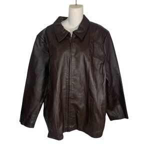 Maggie Barnes Brown Leather Jacket